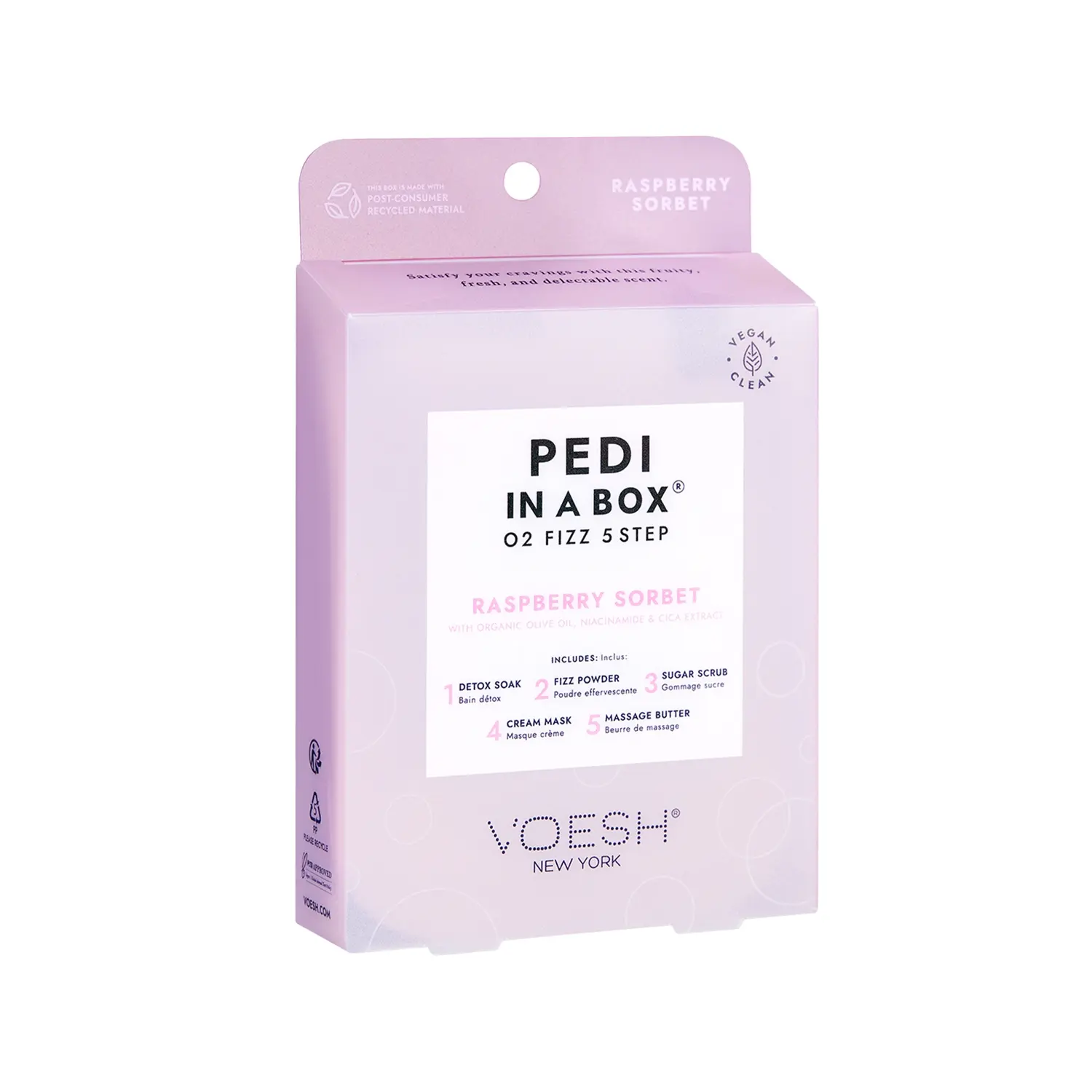 Pedi In A Box O2 Fizz  Pedikür 5 Adımlı Set - Ahududu
